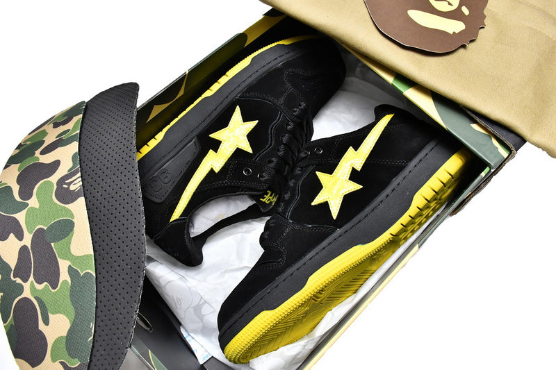A Bathing Bape Sk8 Sta 'Black Yellow'
