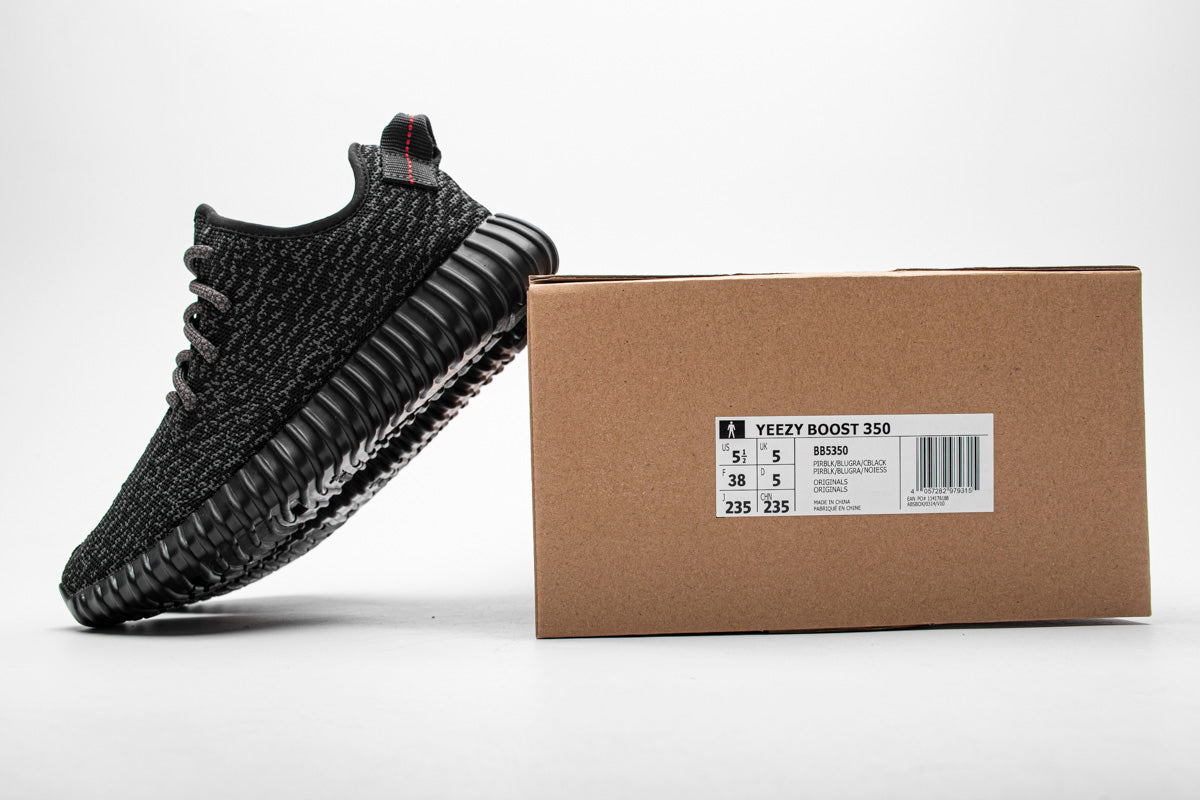 Yeezy Boost 350 'Pirate Black' - Sleek and Timeless Sneakers