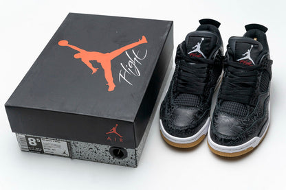 Air Jordan 4 Retro 'Black Laser' – Bold and Intricate