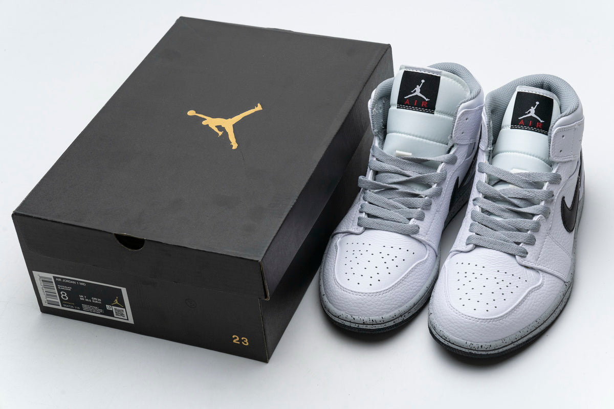 Air Jordan 1 Mid 'White Cement'
