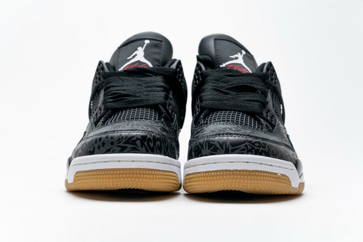 Air Jordan 4 Retro 'Black Laser' – Bold and Intricate