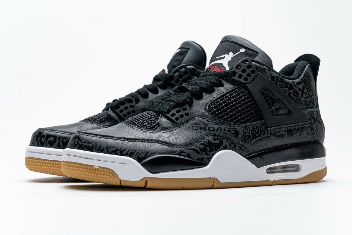 Air Jordan 4 Retro 'Black Laser' – Bold and Intricate